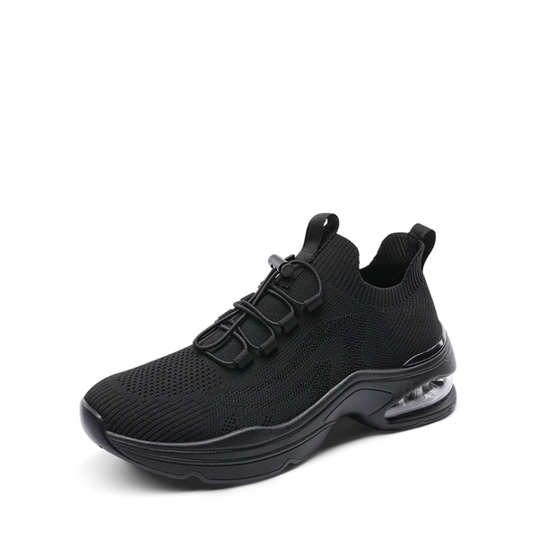 [Nori] Non-Slip Air Cushion Fashion Sneakers - ALL BLACK -  0